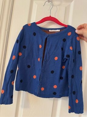 Monoprix Kids Polka Dot Button Cardigan GUC